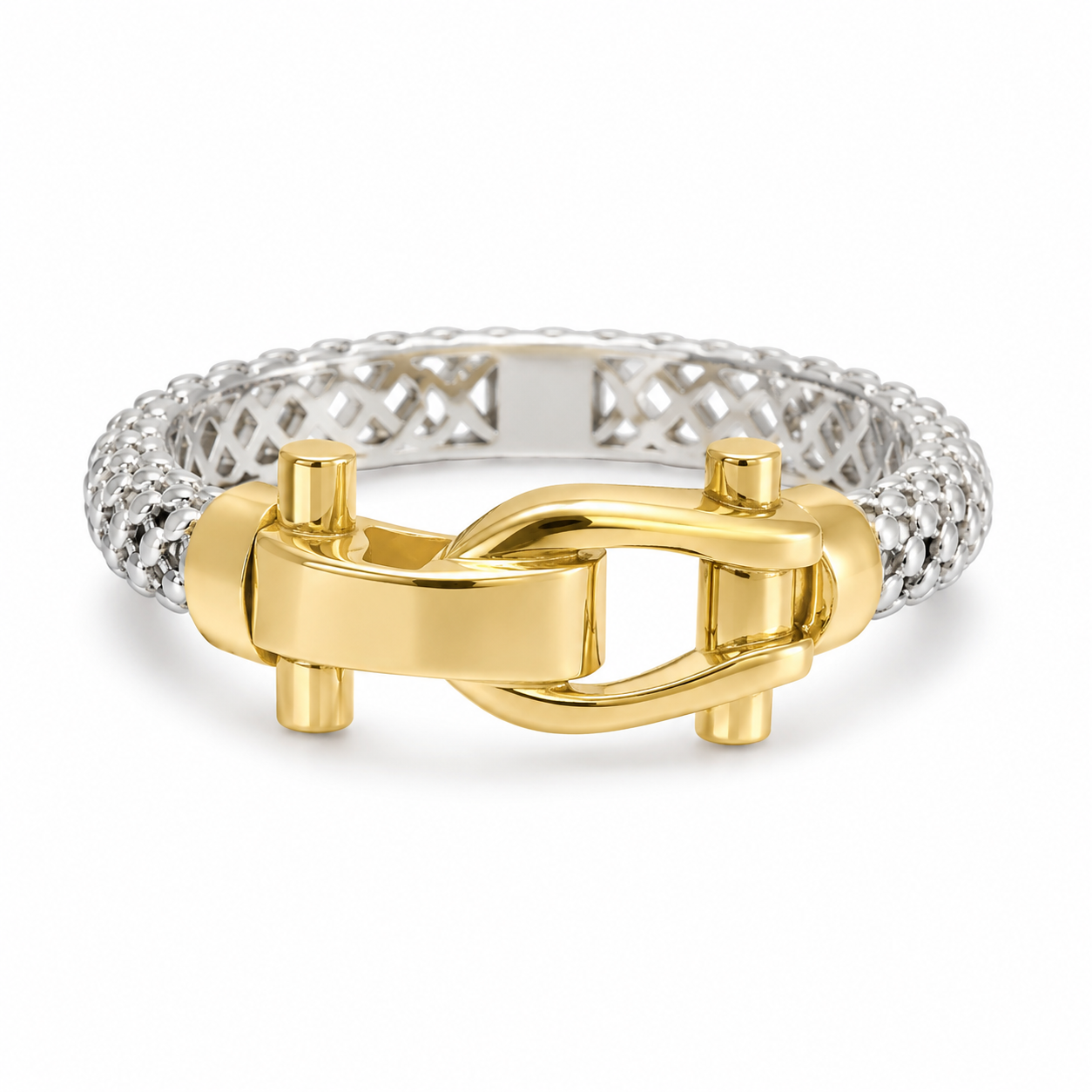Two-Tone Gold Link Ring