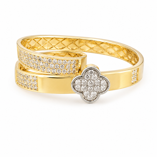 Lumière Crystal Clover Wrap Ring