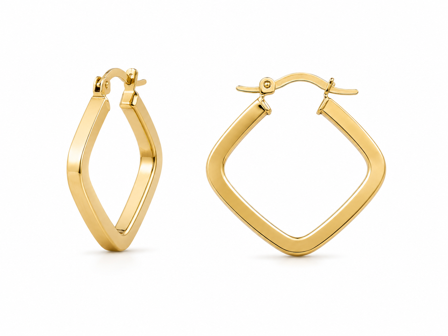Geometric Gold Hoop Earrings