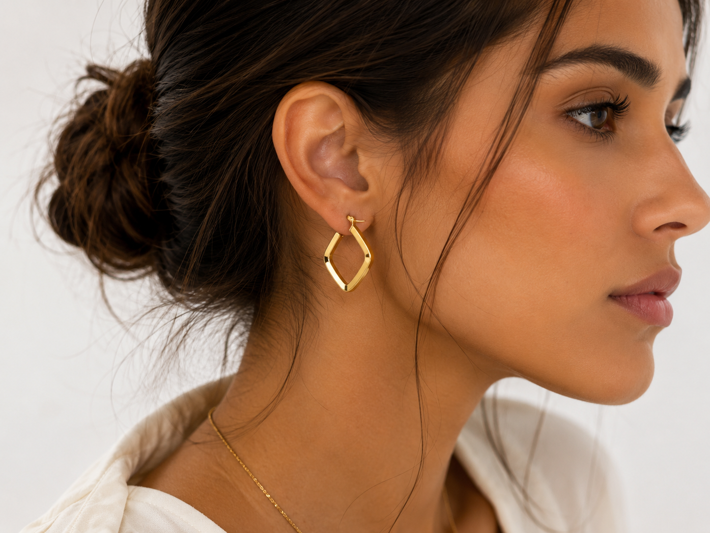 Geometric Gold Hoop Earrings