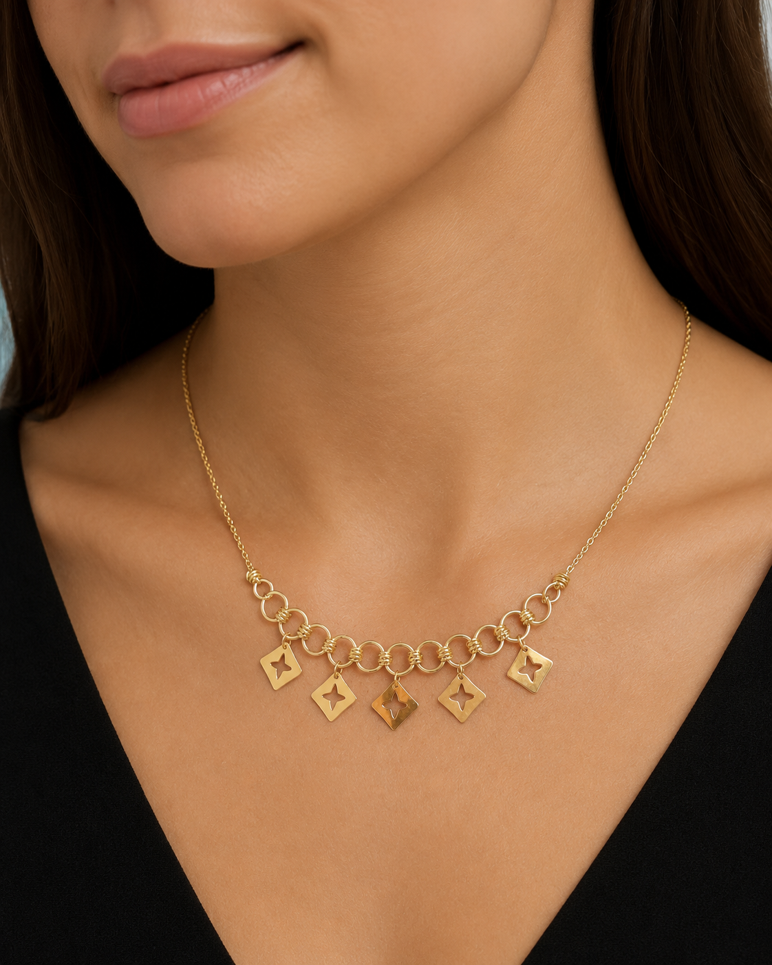 Golden Star Charm Necklace