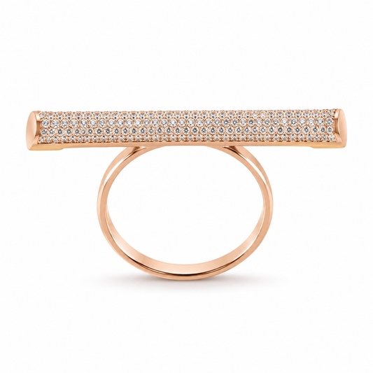 Crystal Bar Statement Ring
