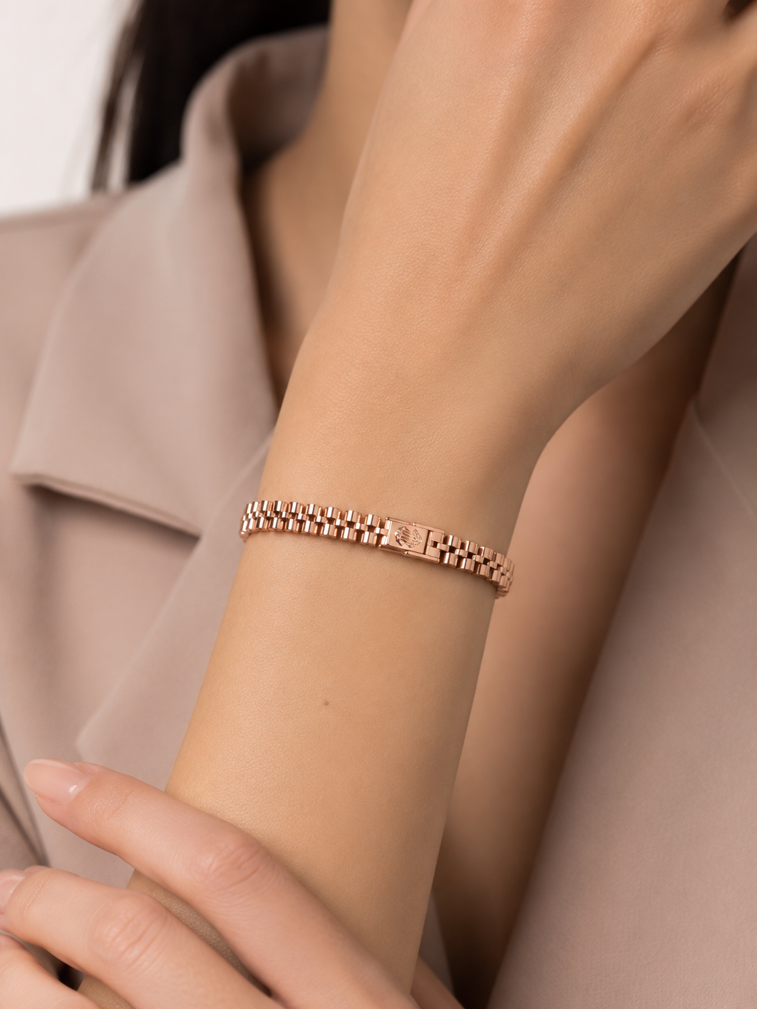 Rose Gold Jubilee-Style Bracelet