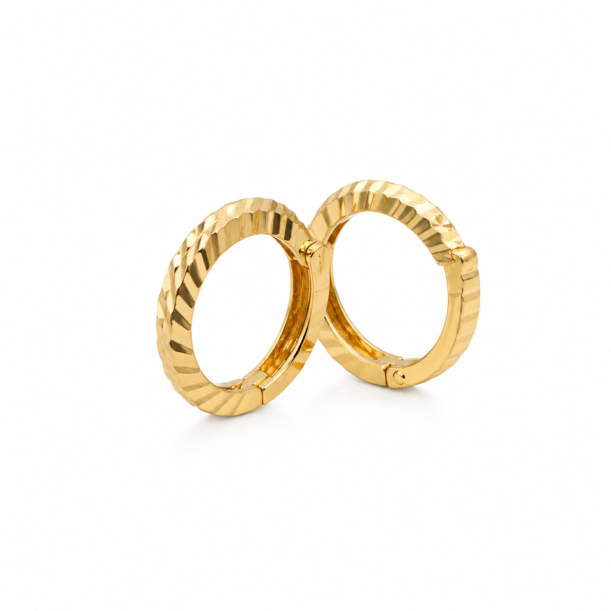 Round Carved Earrings