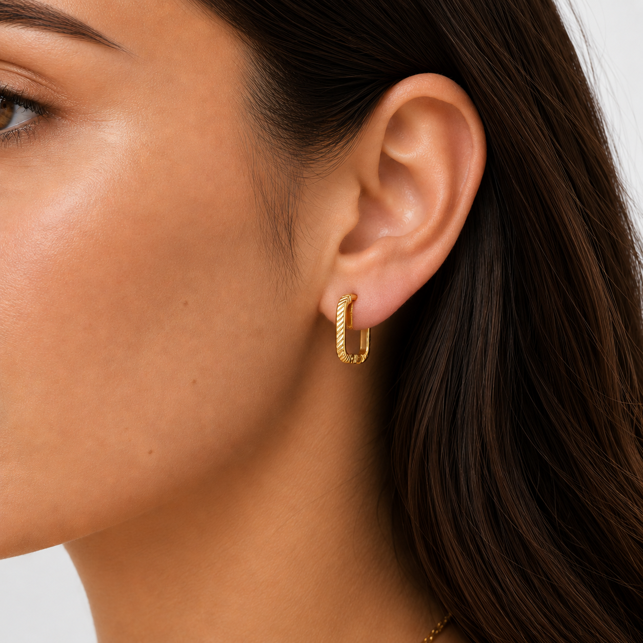 Rectangle Carved Earrings