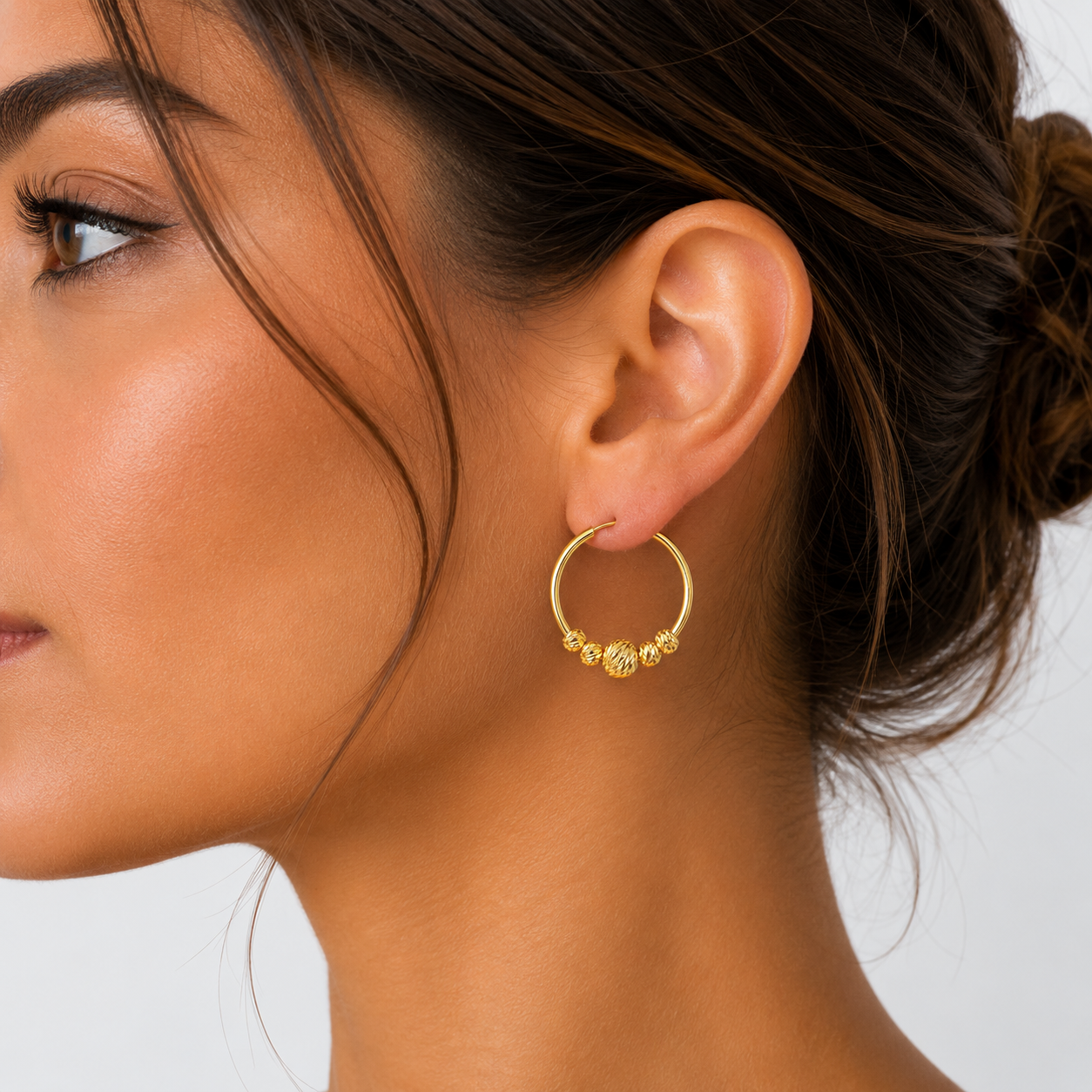 Beaded Hoop Earrings