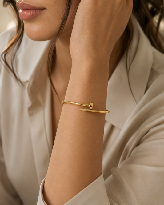 Gold Nail Bangle