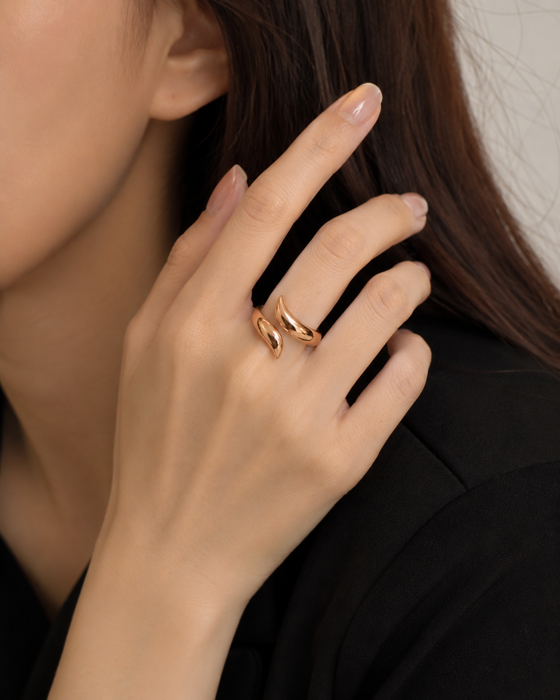 Rose Gold Upside Down Ring