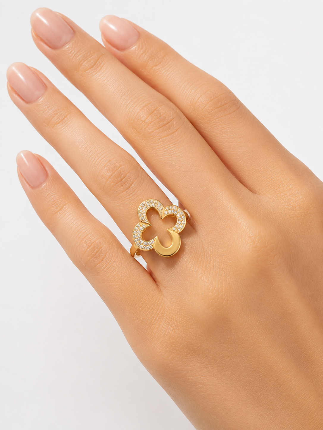 Gold Clover Ring