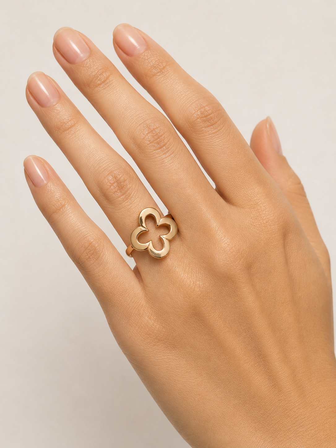 Rose Gold Clover Ring