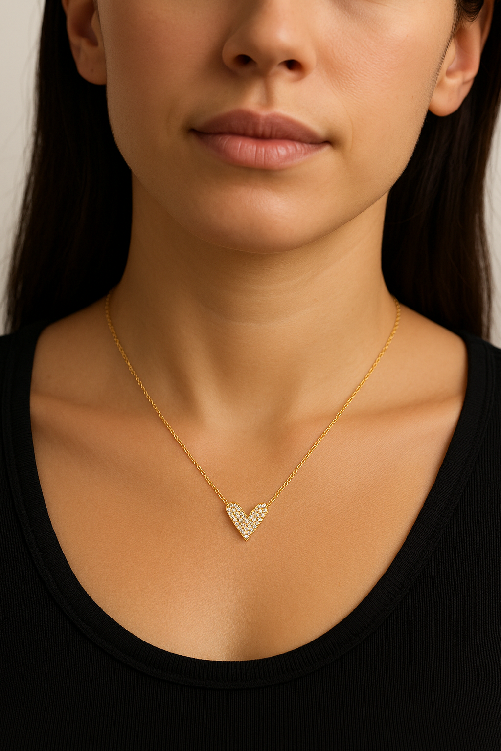 Crystal Heart Pendant Necklace