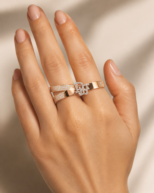 Lumière Crystal Dior Wrap Ring
