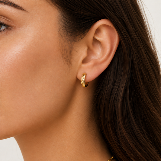 Big Round Carved Earrings