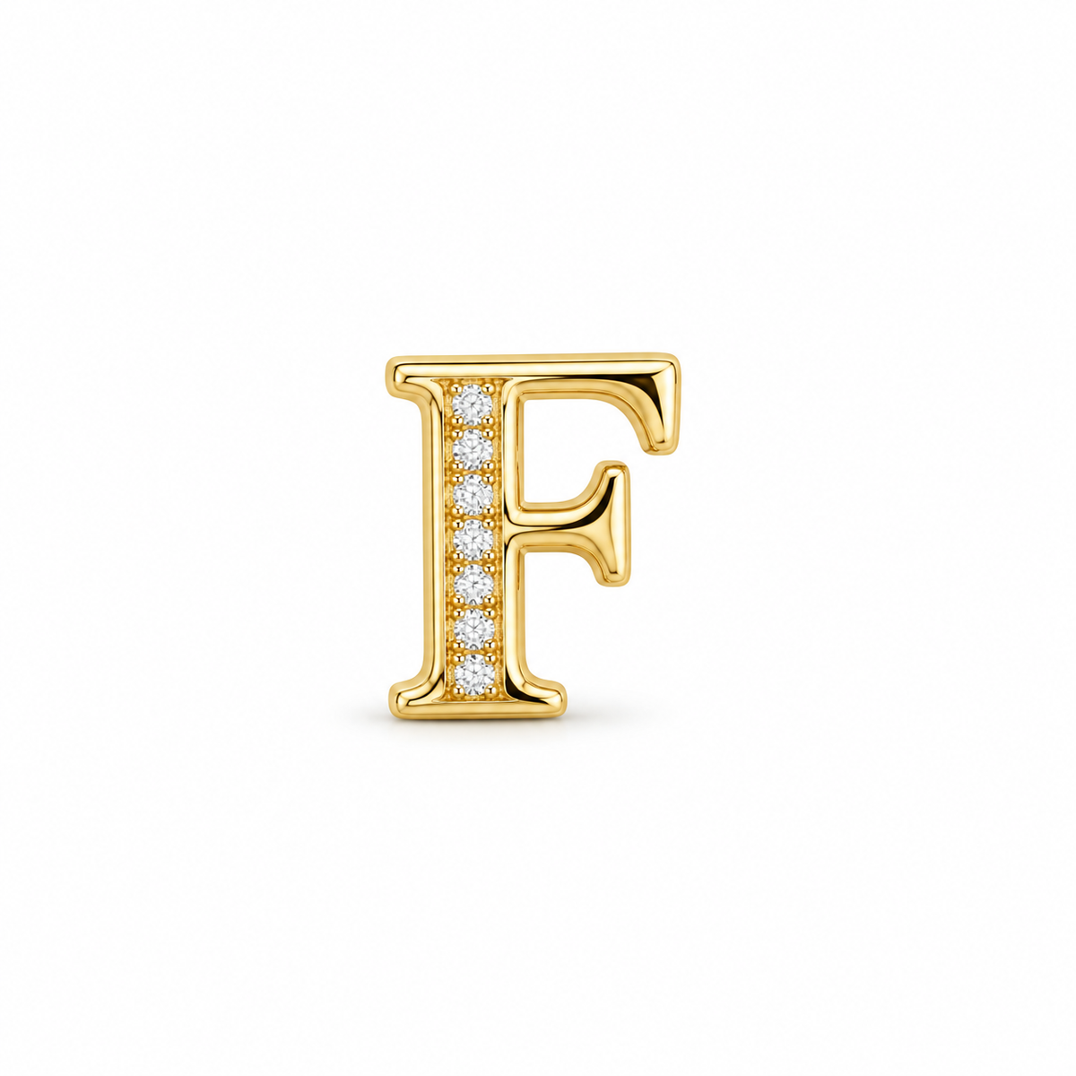 Crystal Initial “F” Cord Bracelet
