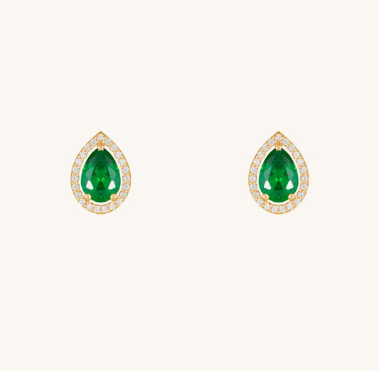 Green stone earring