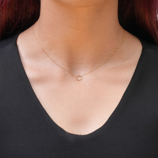 Openwork Flower Pendant Necklace