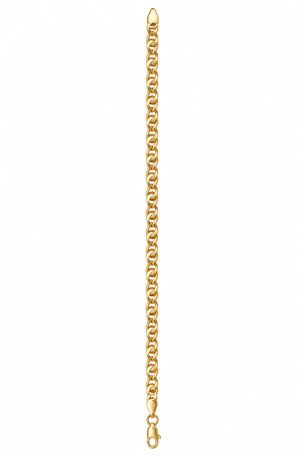 Delicate Interlocking Loop Gold Bracelet