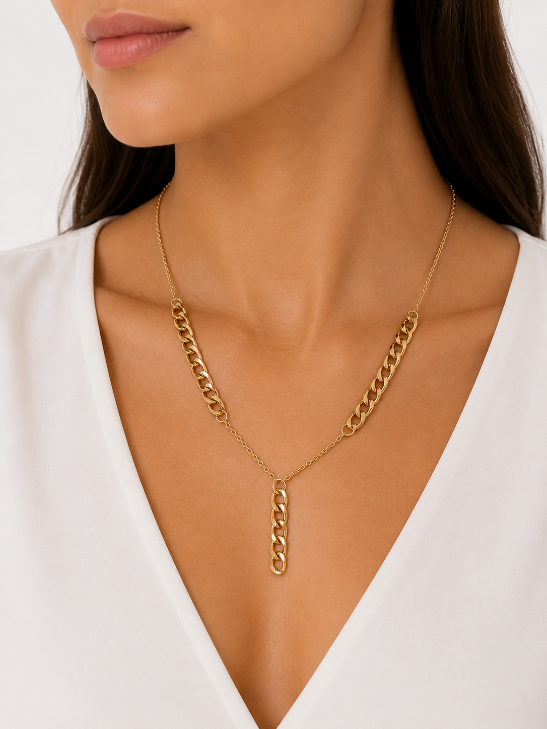 Cuban Link Y Necklace