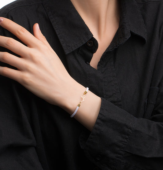 Hob Gold & Cord Bracelet