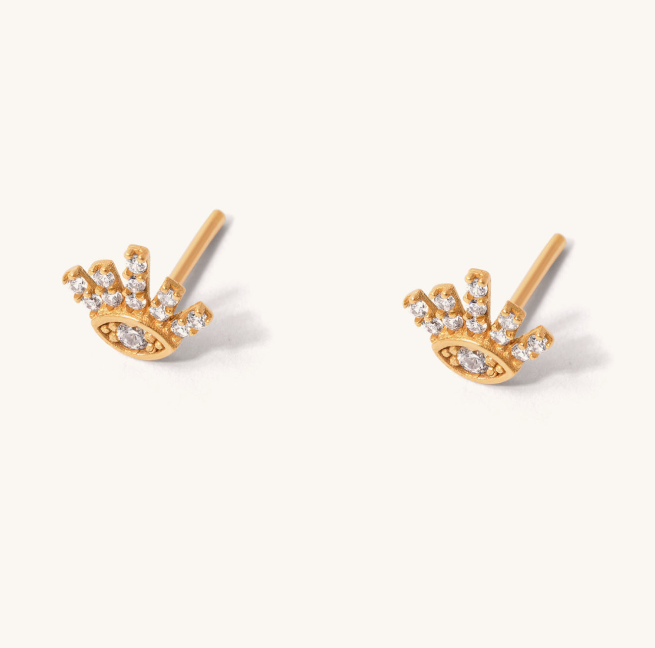 Eyelashes stone earring