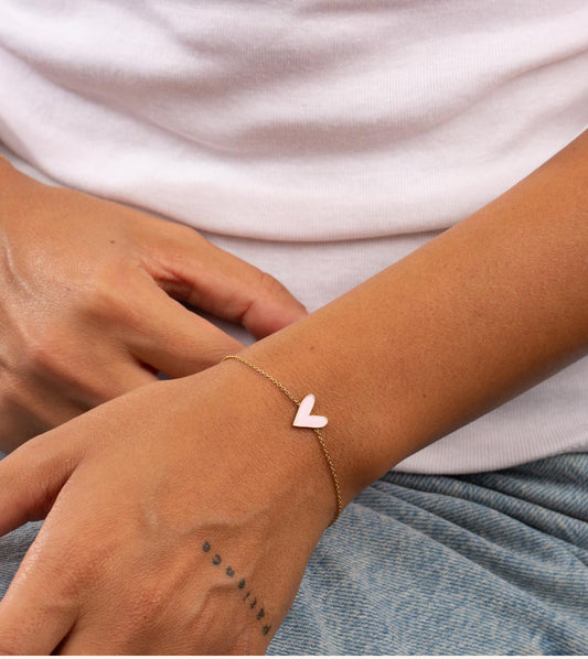 White heart bracelet