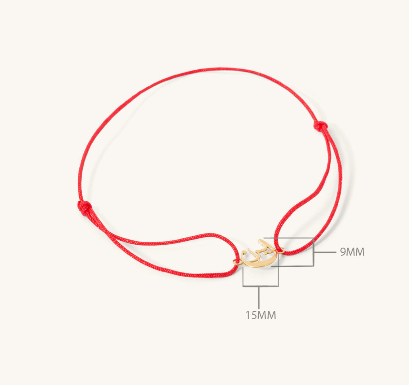 Iran gold & cord bracelet