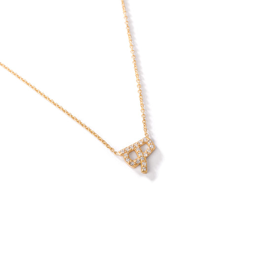 Crystal “H” Initial Pendant Necklace