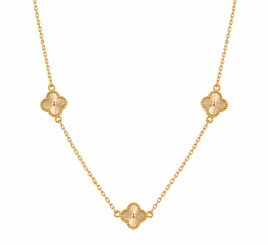 Triple Laser Cut Clover Necklace