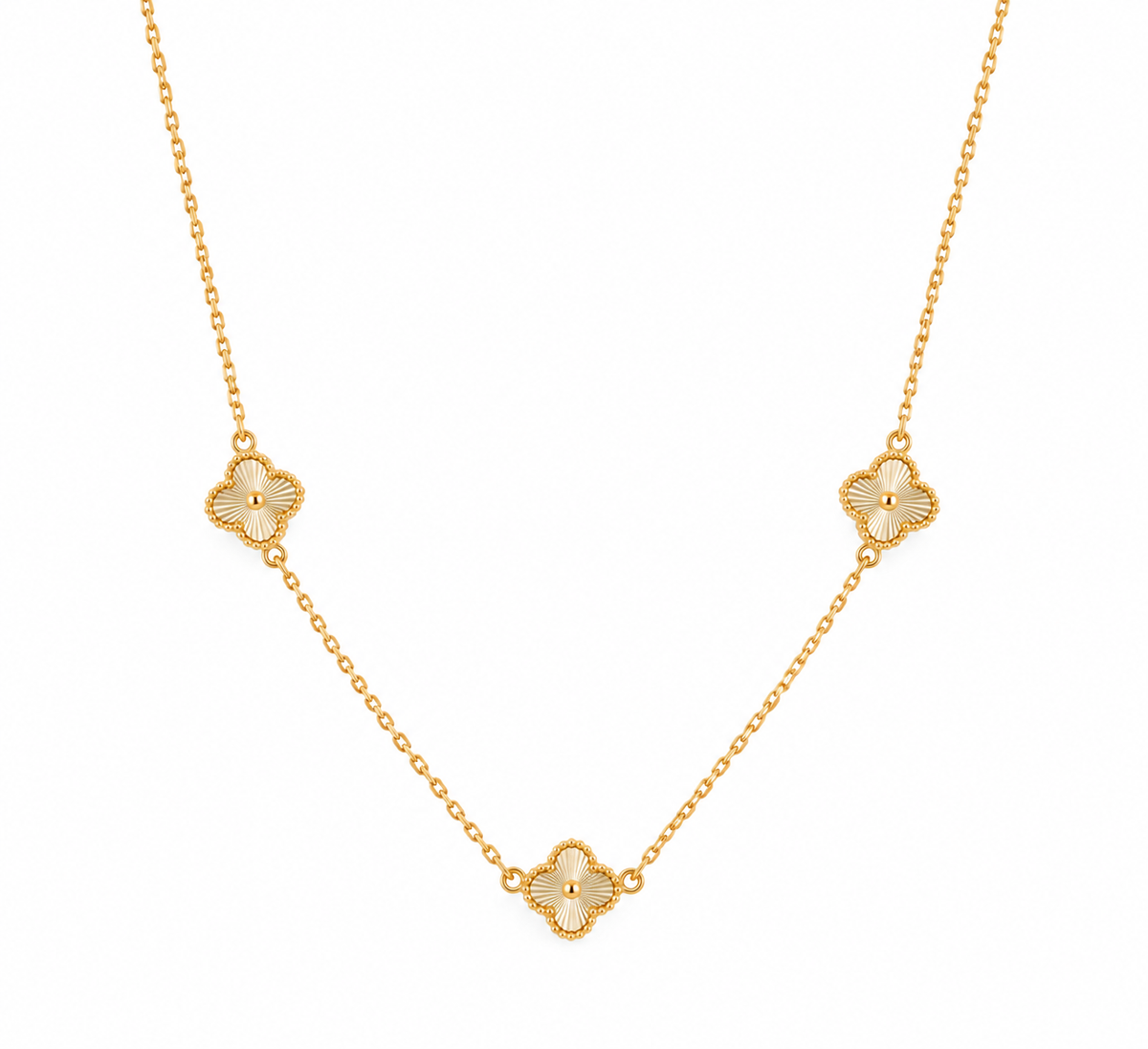 Triple Clover Necklace-Medium