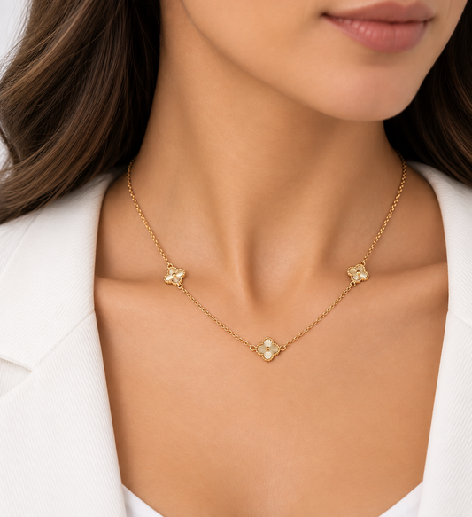 Triple Clover Necklace-Medium