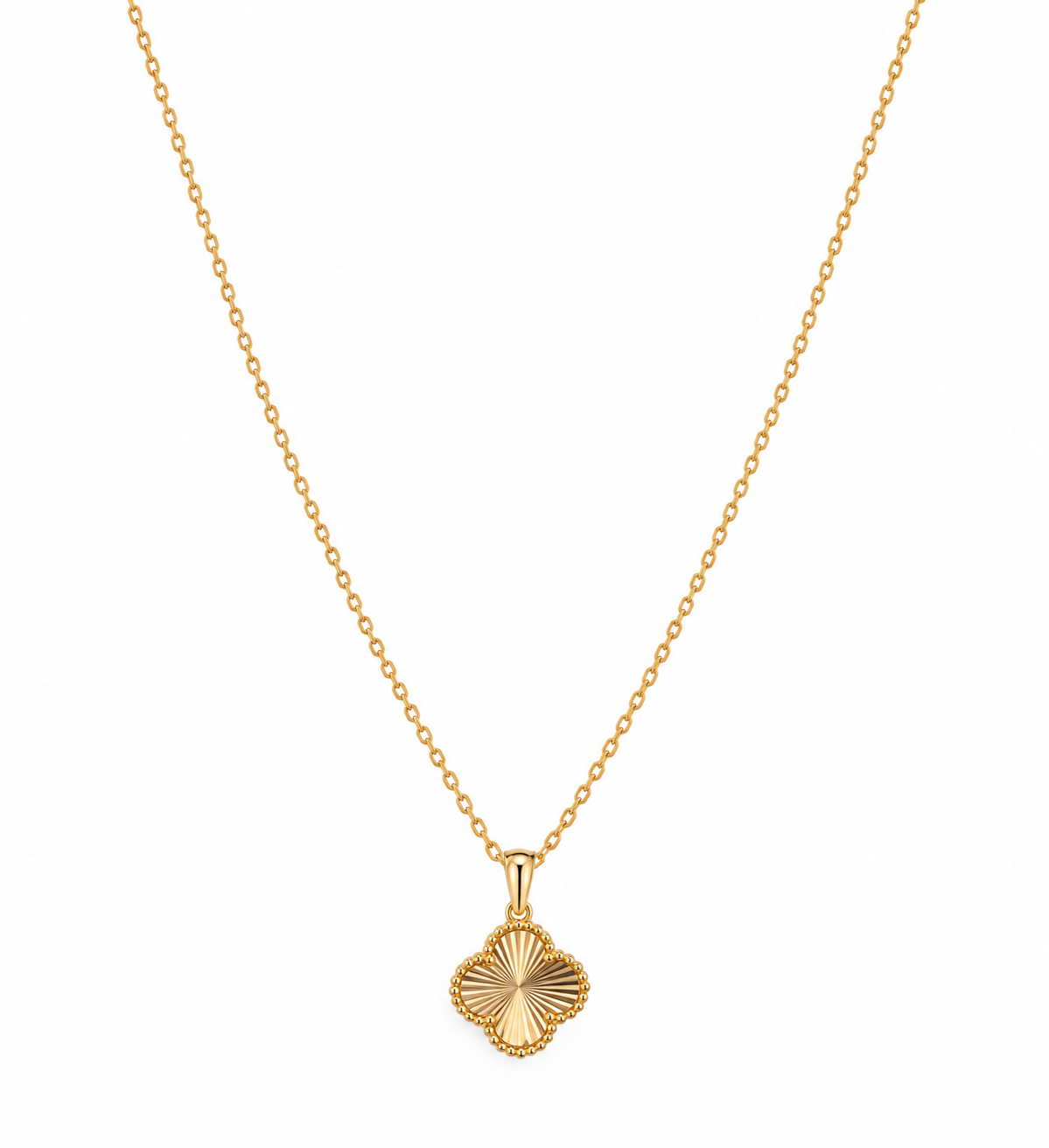 Single Laser Cut Clover Pendant Necklace