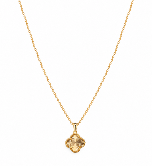 Single Laser Cut Clover Pendant Necklace