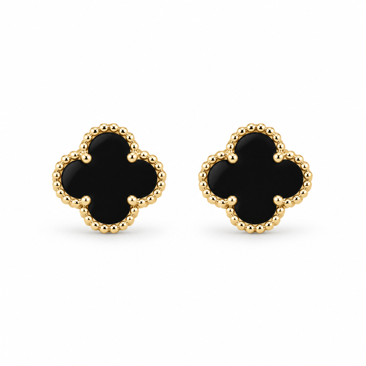 Black Clover Stud Earrings
