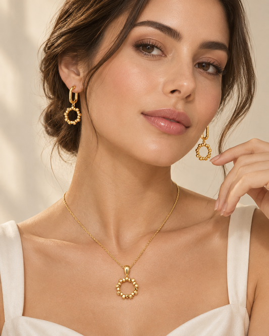 Geometric Circle Jewelry Set