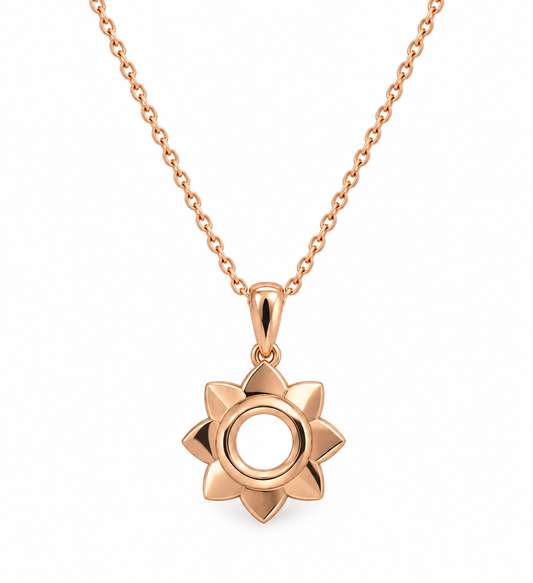 Rose Gold Lotus Jewelry Set