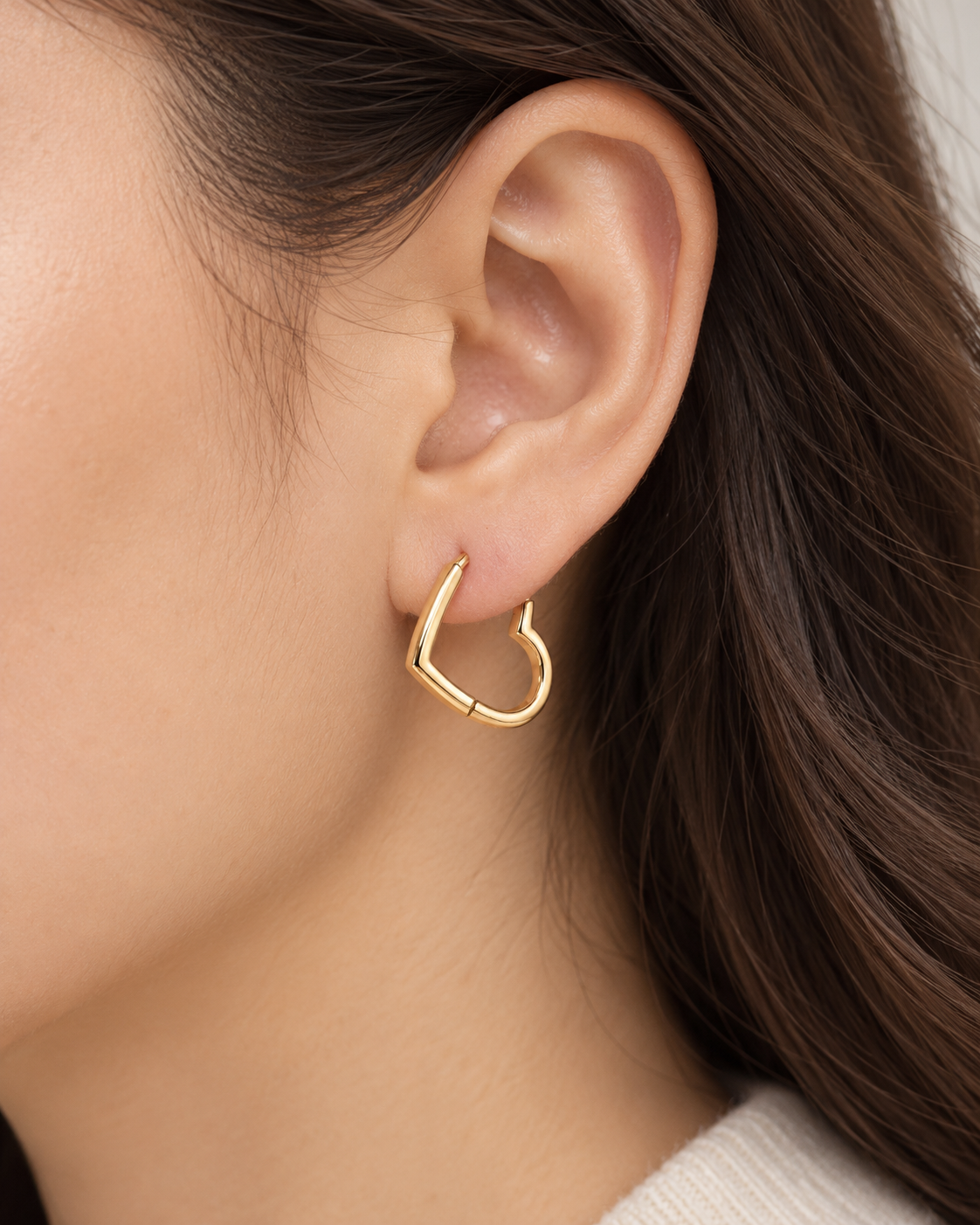 Heart Hoop Earrings
