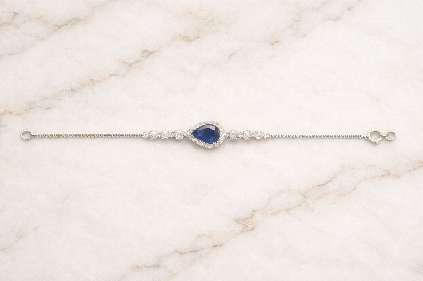 Navy Teardrop Bracelet