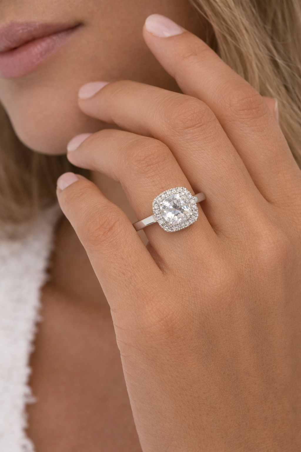 Cushion Halo Ring