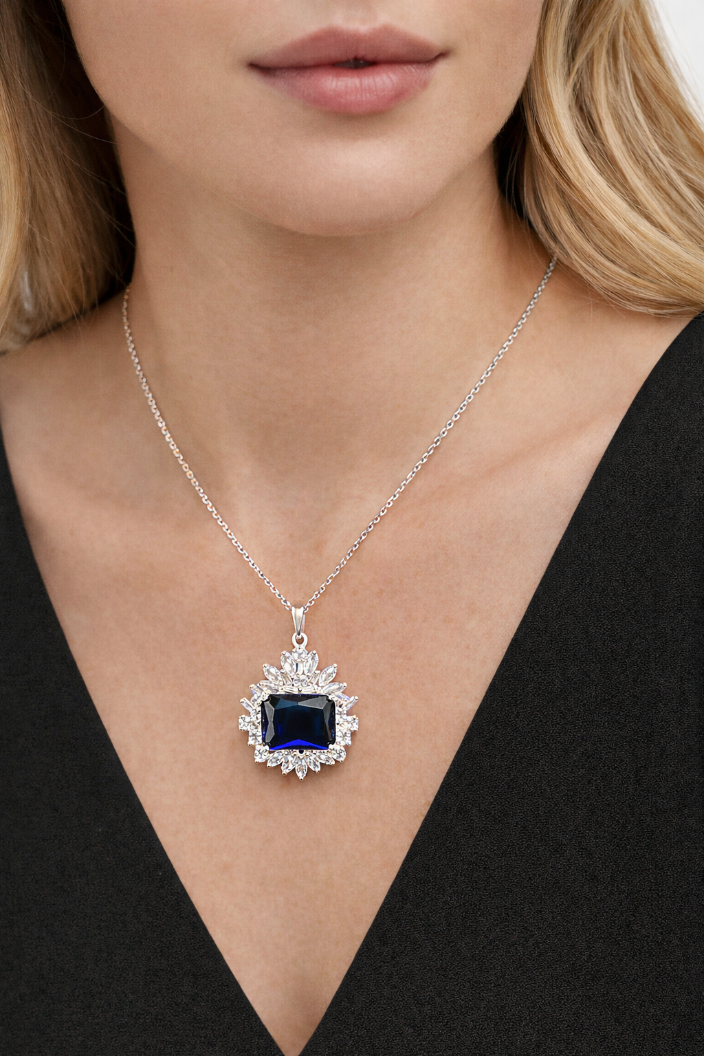 Blue Emerald Necklace