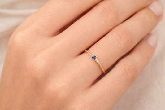 Blue Stone Minimal Ring