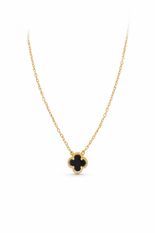 Midnight Clover Necklace