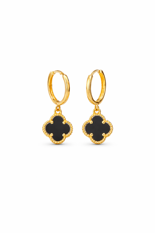 Midnight Clover Earrings