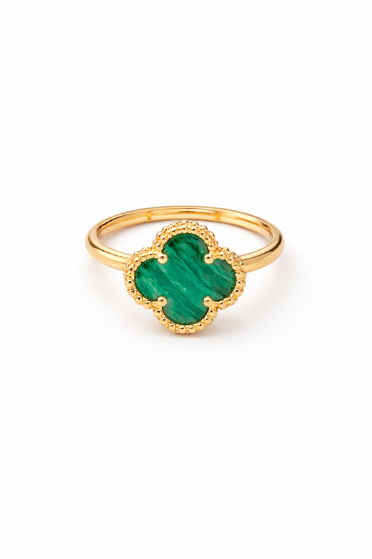 Emereld Clover Ring