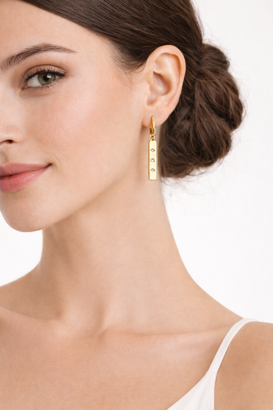 Clover Bar Drop Earrings