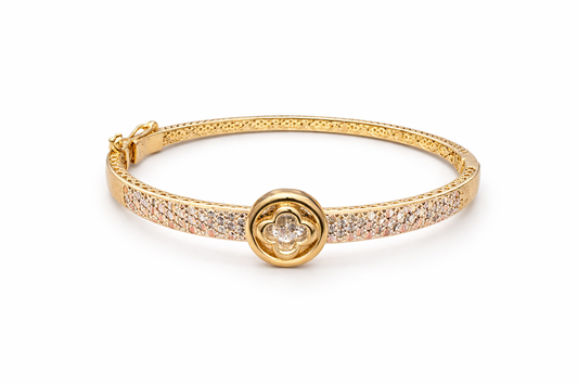Golden Clover Shiny Bangle