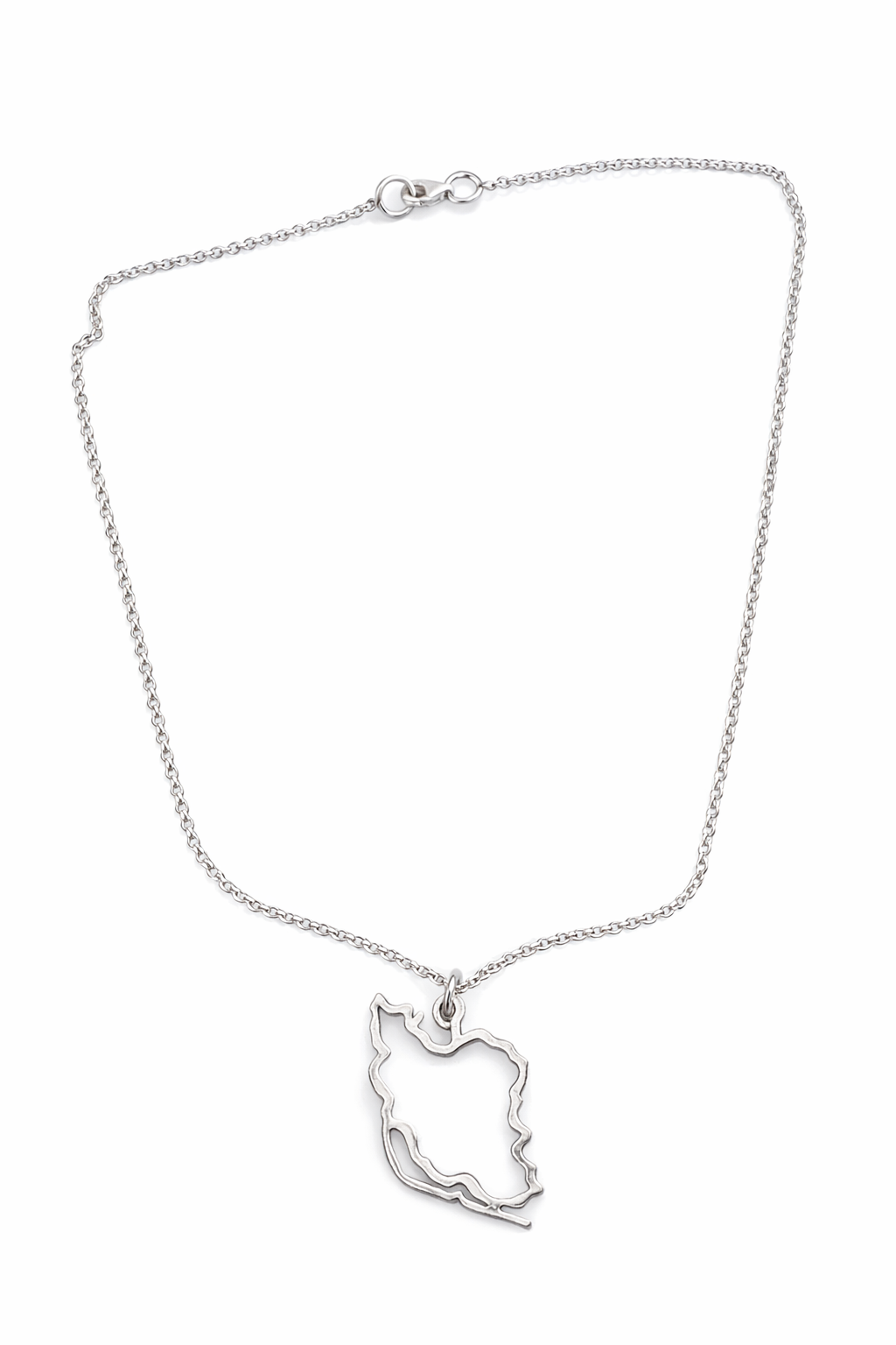 Iran Map Silver