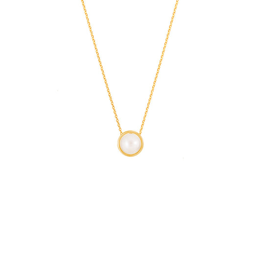 Framed Pearl Pendant Necklace