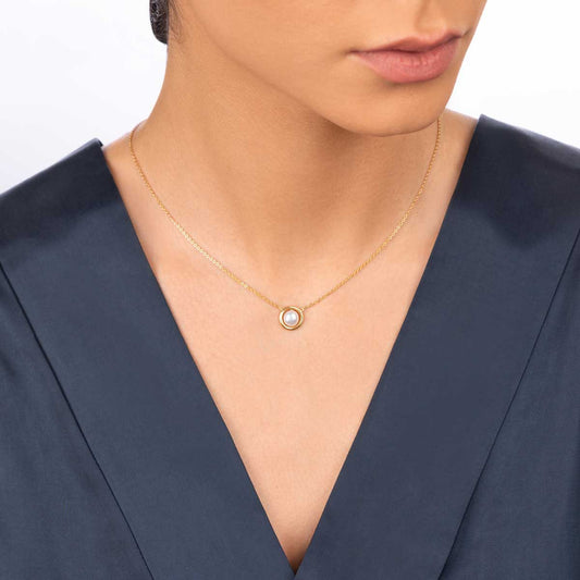 Framed Pearl Pendant Necklace