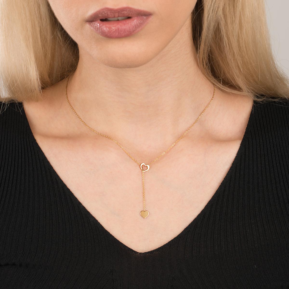 Hanging Heart Pendant Necklace