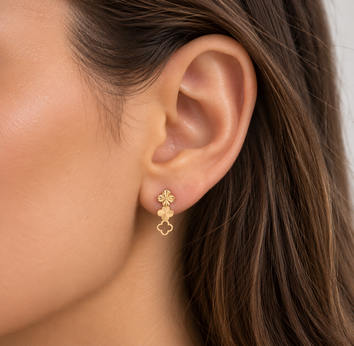 Petite Trio Clover Earrings